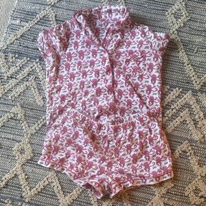 Roller Rabbit Pink Monkey Pajama Set